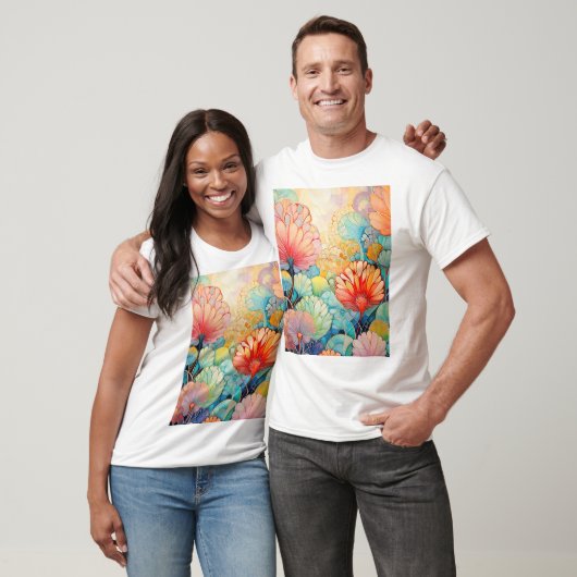 Flora 5 Floral Pastel T-shirt (Unisex)