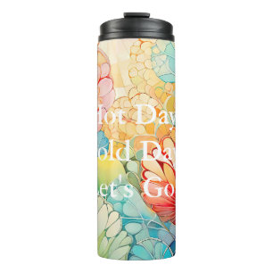Flora 5 Floral Pastel Thermal Tumbler Thermosbeker