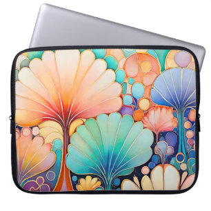 Flora 6 Floral Pastel Laptop Hoesje Sleeve