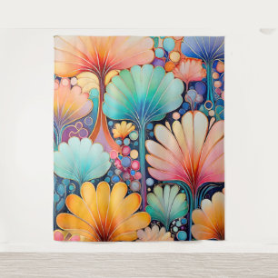 Flora 6 Floral Pastel Tapestry Wandkleed