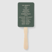 Flora  Art Nouveau bruiloft Handwaaier (Achterkant)