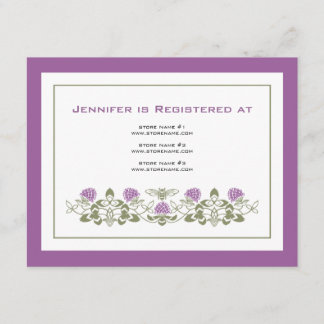 Flora Bee Registry Card Informatiekaartje