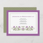 Flora Bee Registry Card Informatiekaartje (Voorkant / Achterkant)