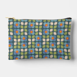 Flora Blush - Blauw en groen bloemenzakje Etui