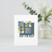 FLORA BLUSH - Carte d'invitation florale moderne (Debout devant)