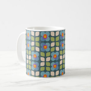 FLORA BLUSH - Floral Bleu et Mug Vert