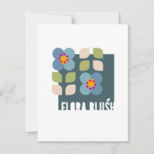 FLORA BLUSH - Moderne Bloemige Uitnodigingskaart