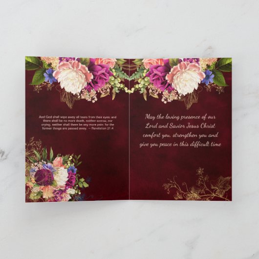 flora botanische Gold Accepteert sympathie Kaart (Binnen)