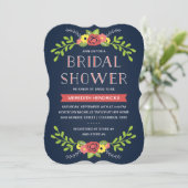 flora | Bridal Shower-uitnodiging Kaart (Staand voorkant)