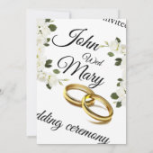 Flora bruiloft uitnodigingskaart kaart (Achterkant)