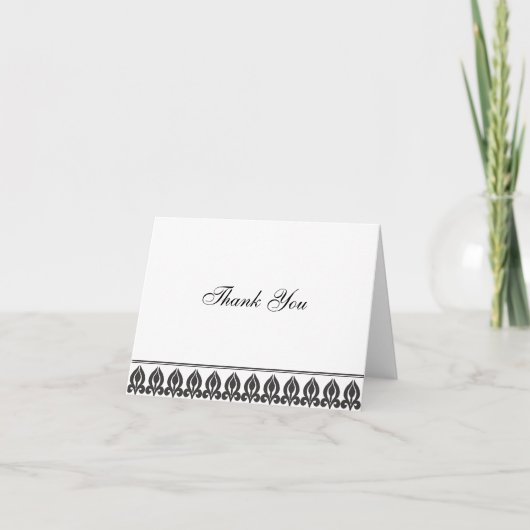 Flora Carte pour notes-noir/blanc (Devant)