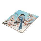  Flora en Fauna Art Lichtblauw Tegeltje (Zijkant)