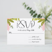 Flora en fauna Invitation RSVP (Staand voorkant)