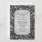 Flora en fauna Silver Wedding Invitation Kaart (Voorkant)