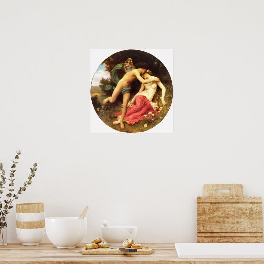 Flora en Zephyr 1875 William Bougeureau Poster (Keuken)