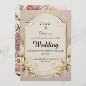 Flora Faire-part de mariage (Devant / Derrière)