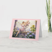 Flora Fantasy Fine Art Birthday Kaart (Voorkant)