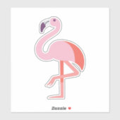Flora Flamingo Classic Ronde Sticker (Vel)