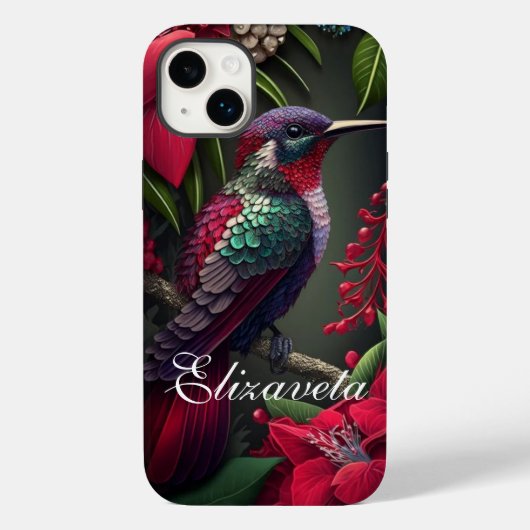 Flora Gepersonaliseerde vogelnaam Case-Mate iPhone Case (Achterkant)