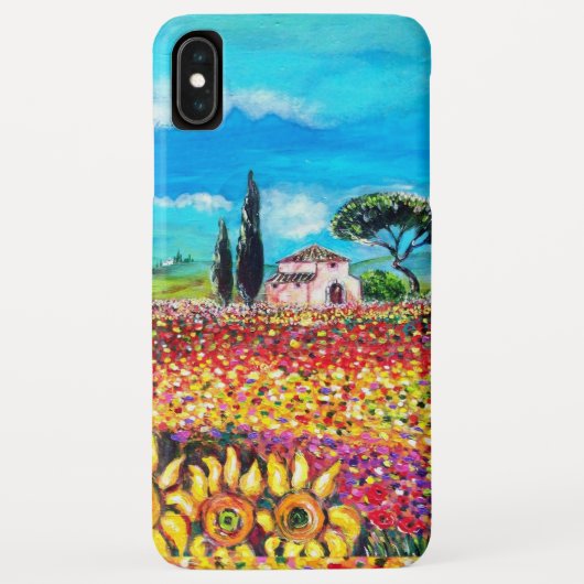 FLORA IN TUSCANY/Fields, papavers en zonnebloemen Case-Mate iPhone Case (Achterkant)
