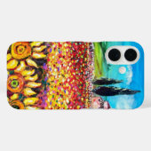 FLORA IN TUSCANY/Fields, papavers en zonnebloemen Case-Mate iPhone Case (Achterkant (horizontaal))