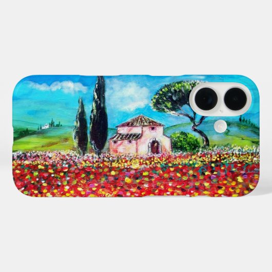 FLORA IN TUSCANY/Fields, papavers en zonnebloemen Case-Mate iPhone Case (Achterkant (horizontaal))