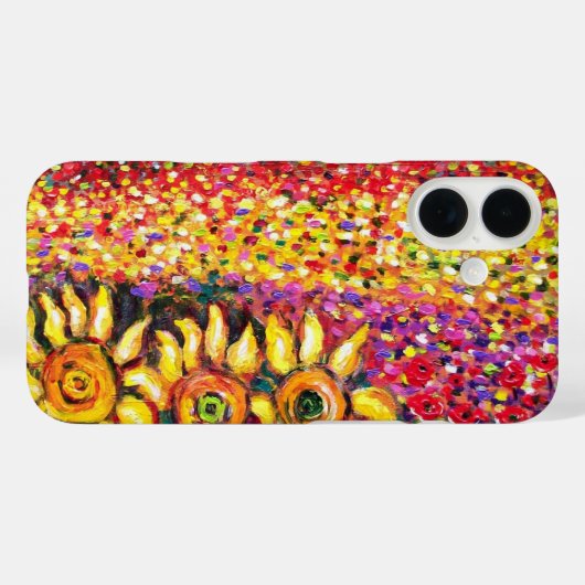 FLORA IN TUSCANY/Fields, papavers en zonnebloemen Case-Mate iPhone Case (Achterkant (horizontaal))
