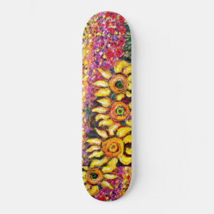 FLORA IN TUSCANY, rood, geel Skateboard