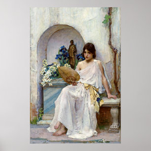 Flora in witte kleur, door John William Waterhouse Poster