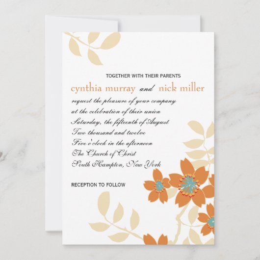 Flora - invitations de mariage (Devant)