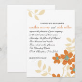 Flora - invitations de mariage (Devant / Derrière)