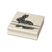 Flora Konijn Monogram Retouradres Rubberstempel (Stempel)