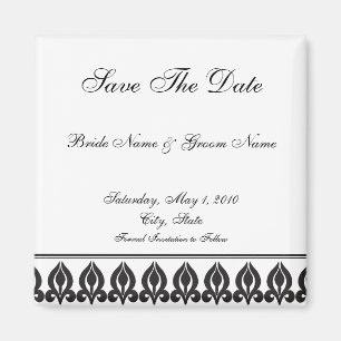 Flora Magnet-Black/White Magneet