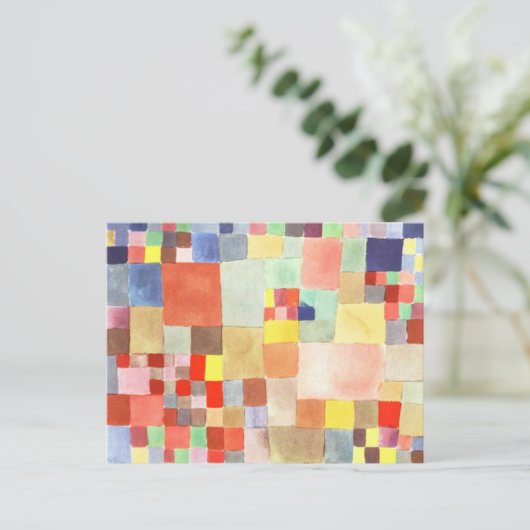 Flora op zand door Paul Klee Briefkaart (Staand voorkant)