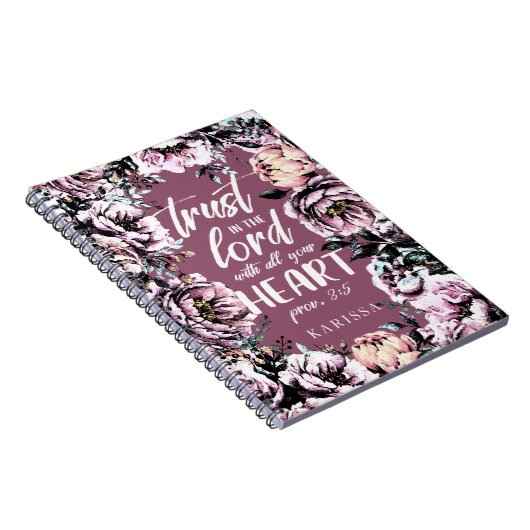 flora | Schrift | Lichte tekst Notitieboek (Rechterzijde)