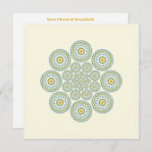 Flora Solara Note Kaart in Olijf en Sinaasappel Notitiekaartje (Voorkant / Achterkant)