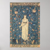Flora Tapestry beroemd gemaakt door William Morri Poster (Voorkant)