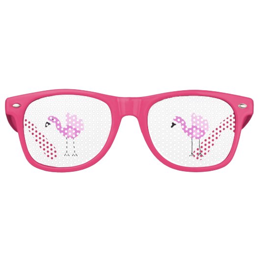 Flora The Flamingo Retro Zonnebril (Voorkant)