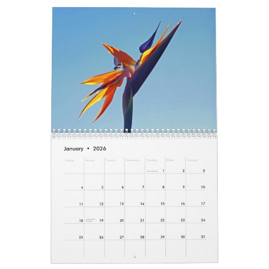 Flora van Hawai'i Kalender (Jan 2026)