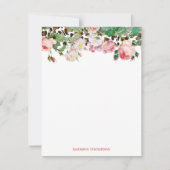 flora van leopard Animal Print Pattern Notitiekaartje (Voorkant)