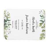 Flora Verde Invitación Magneet (Horizontaal)