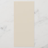 Flora Vintage Art Nouveau Bruiloft Menu (Achterkant)