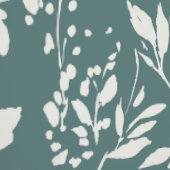 Flora wallpaper in teal and white  behang (Zoom)