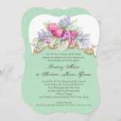 Flora Waterverf boeket bruiloft Kaart (Voorkant / Achterkant)