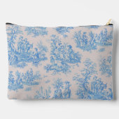 floraal blauw turquoise toile jouy monogram etui (Achterkant)