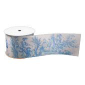 floraal blauw turquoise toile jouy monogram lint (Spoel)