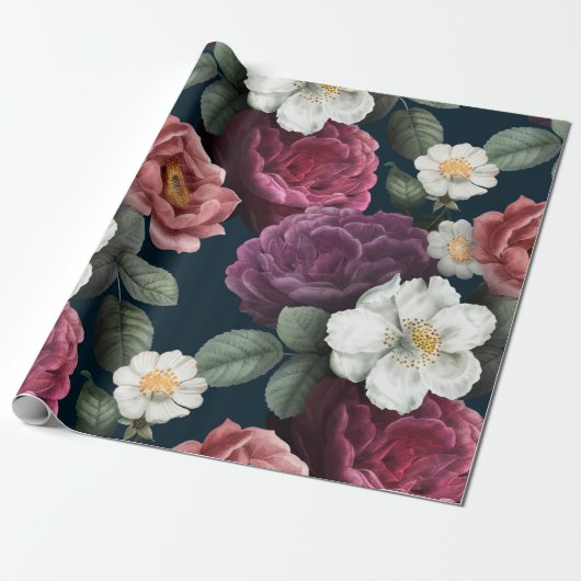 floraal cadeaupapier (Uitgerold)