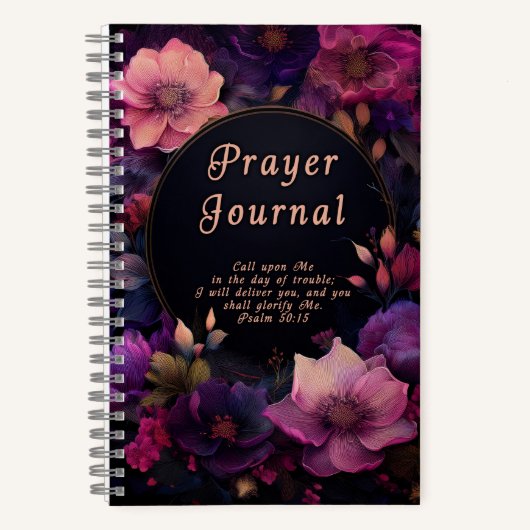 Floraal Christelijk Gebedenboek Notitieboek (Voorkant)