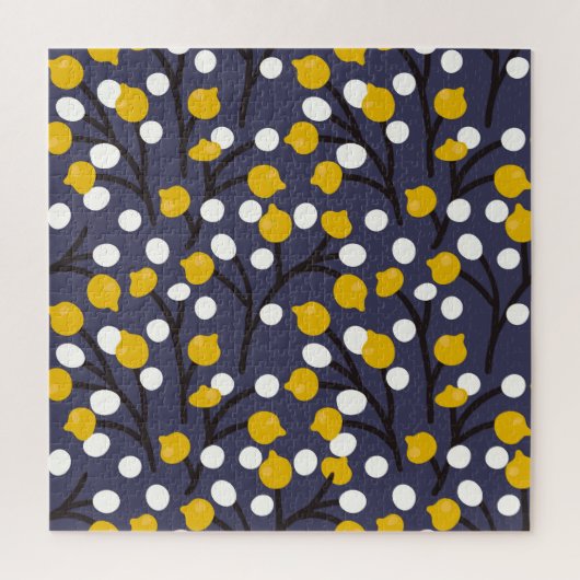 floraal delicaat botanisch patroon. legpuzzel (Verticaal)