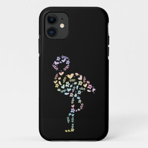 Floraal Flamingo Schattig Dieren Esthetiek Liefheb iPhone 11 Hoesje